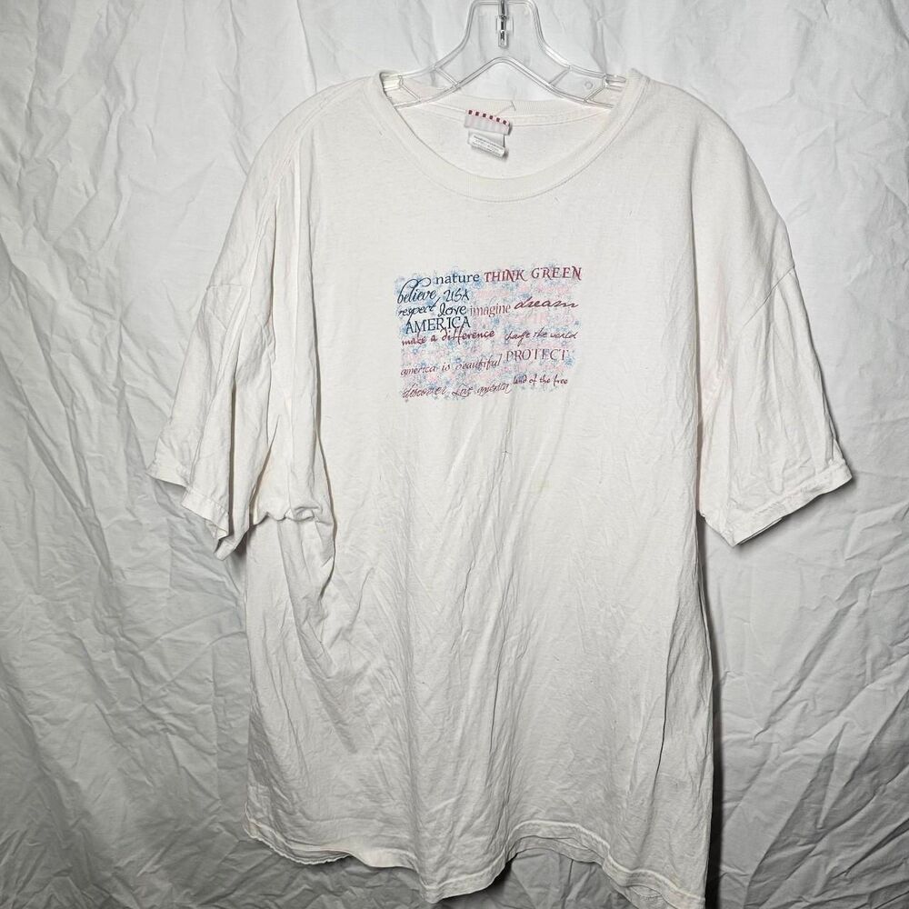 Vintage y2k usa patriotic girly tee